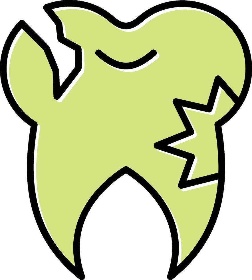 Caries Tooth Vector Icon