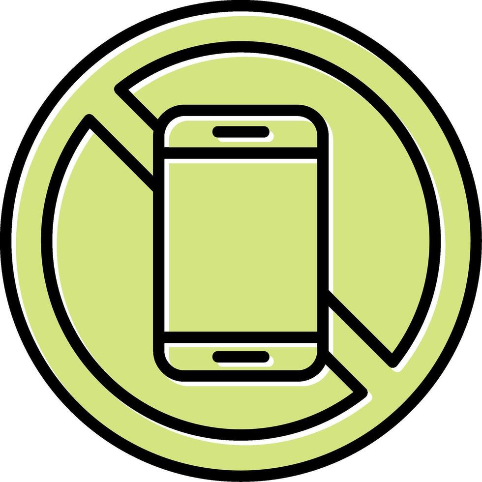 No Mobile Phone Vector Icon