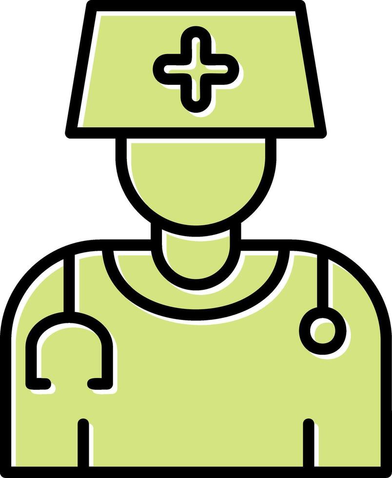 dama médico vector icono