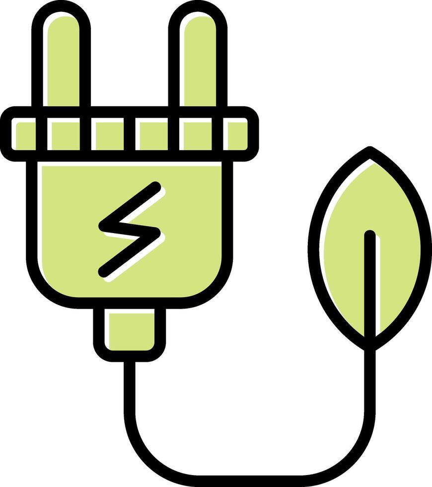 icono de vector de energía verde