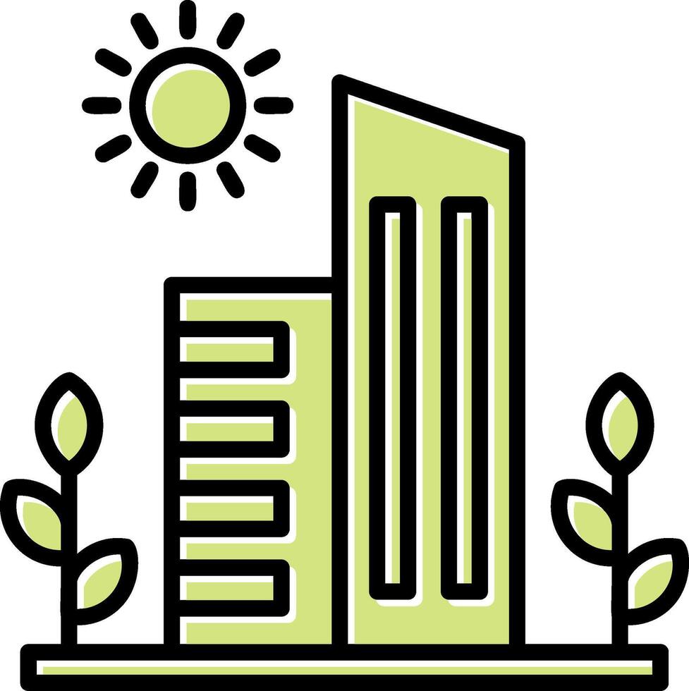 verde ciudad vector icono