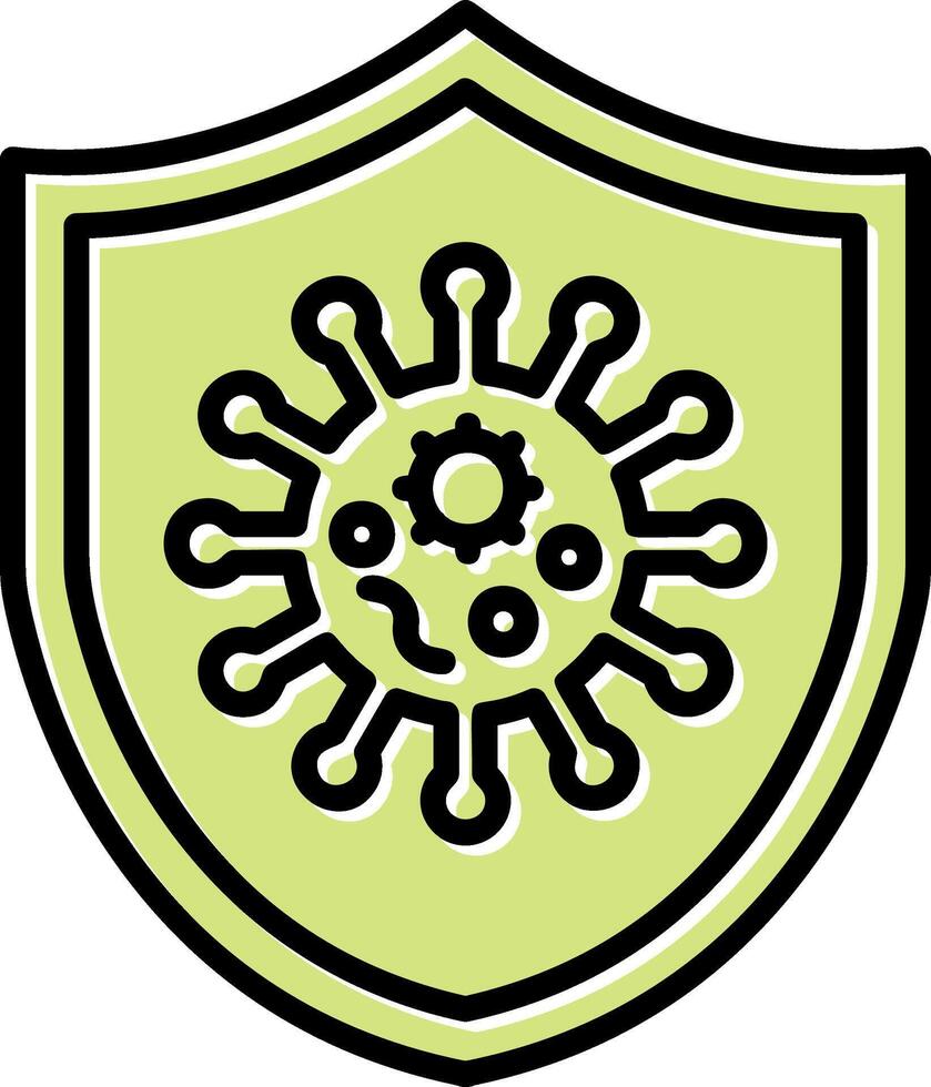 virus proteger vector icono