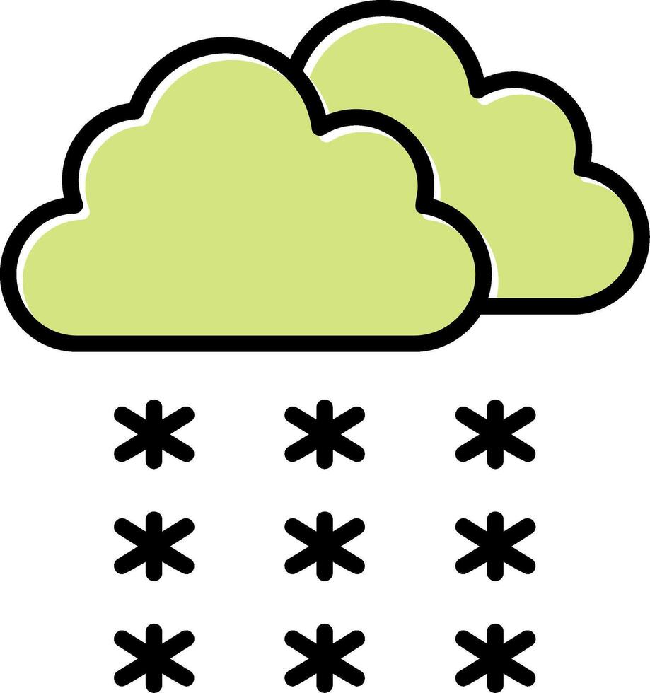 Snowfall Vector Icon