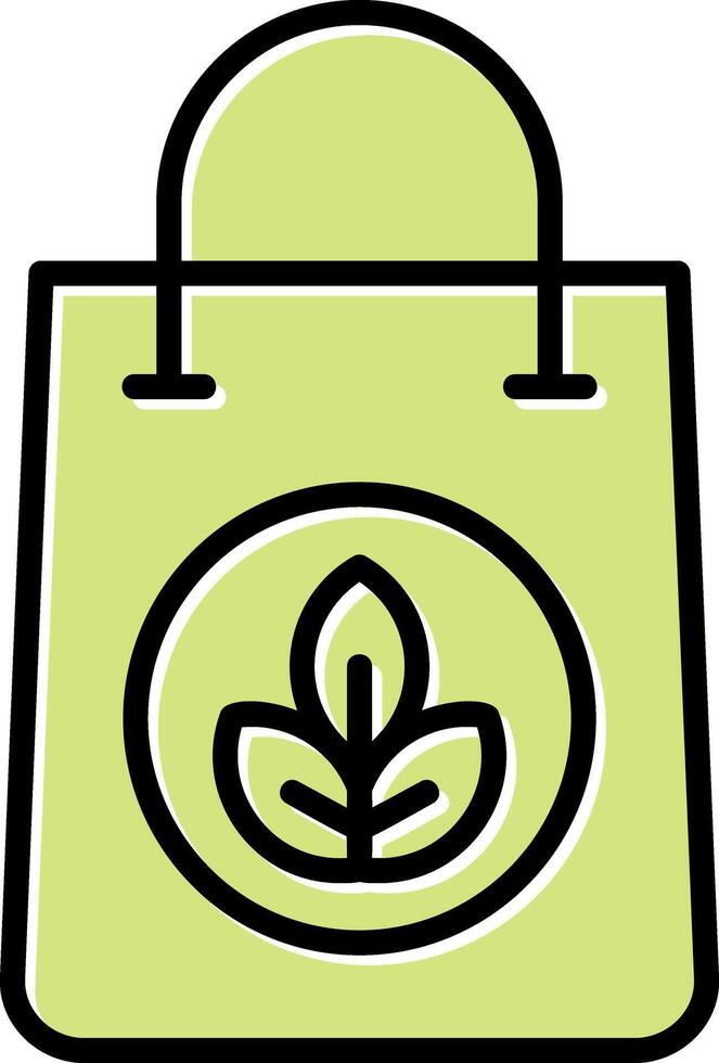 icono de vector de bolsa ecológica