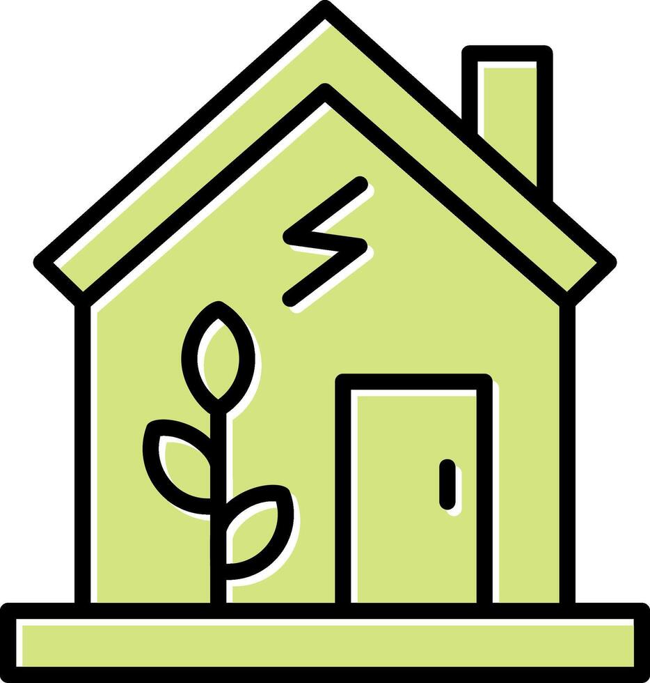 Green House Vector Icon