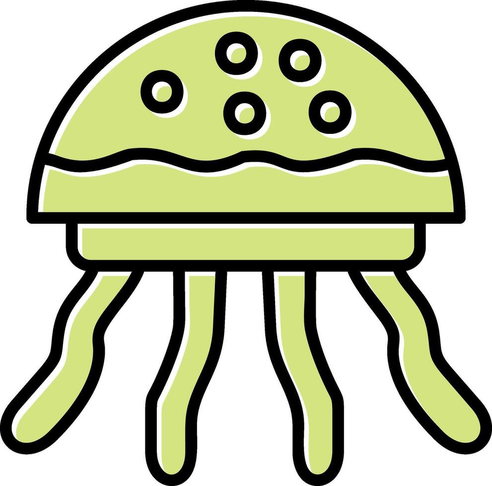 icono de vector de medusas