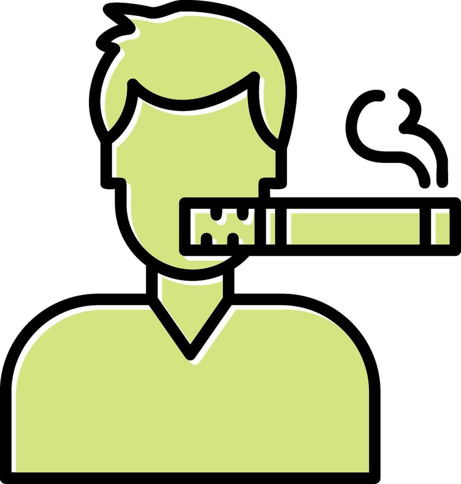 hombre de fumar vector icono