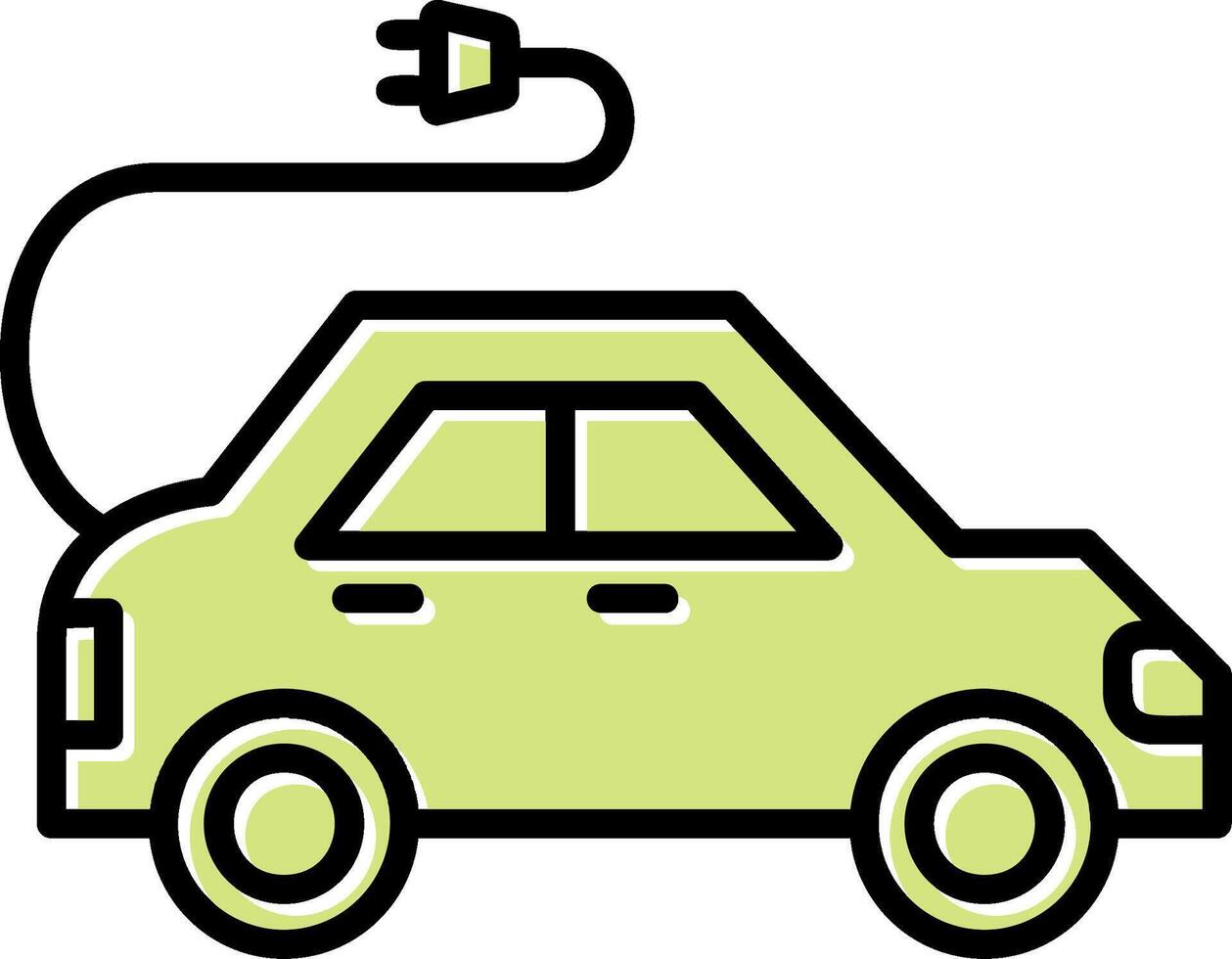 Electric Car Vector Icon