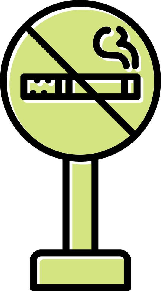 No Smoking Sign Board Vector Icon