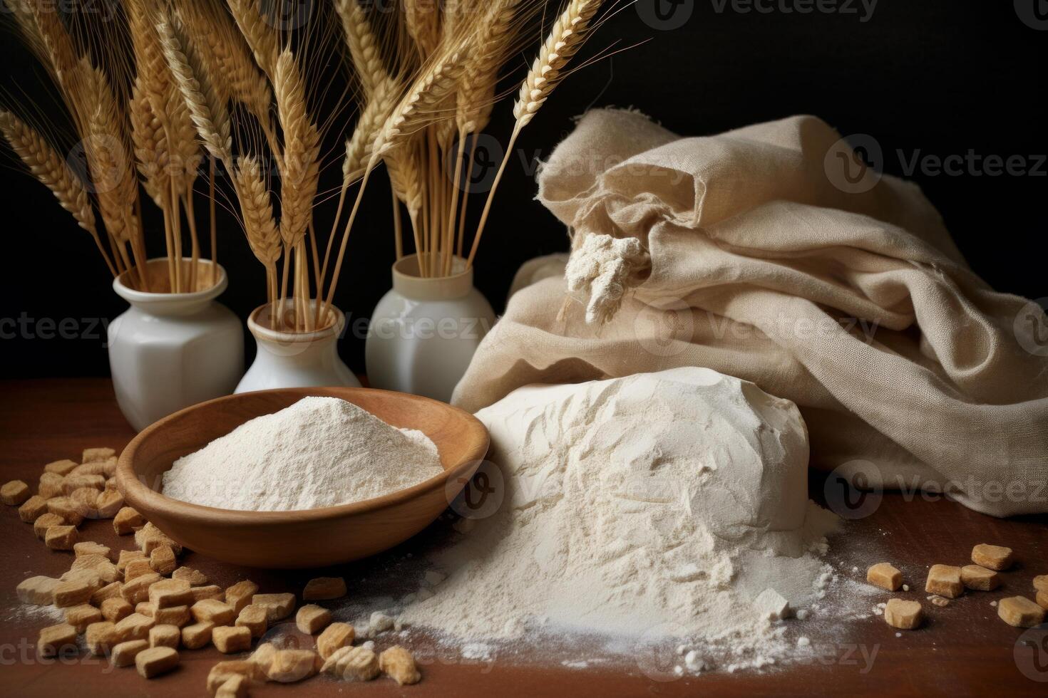 AI generated Organic flour. Generate Ai photo