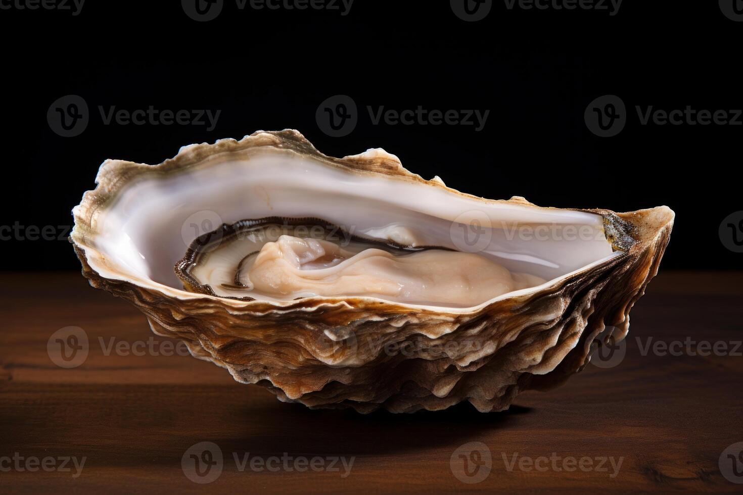 AI generated Oyster open shell. Generate Ai photo