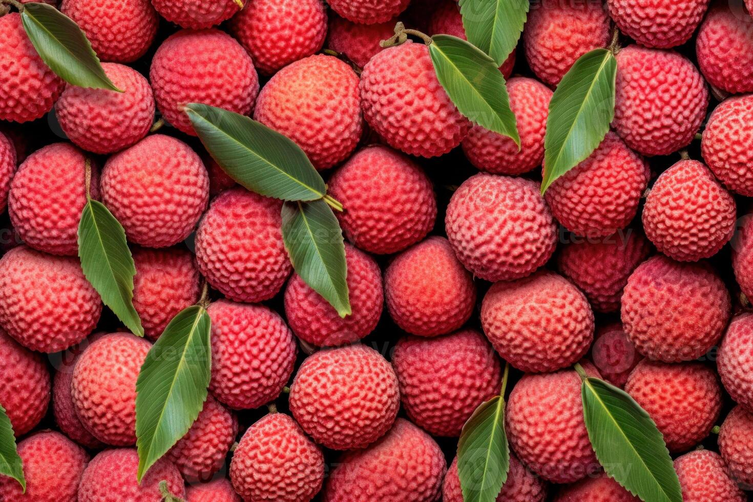 AI generated Juicy Lychee fruit background. Generate Ai photo