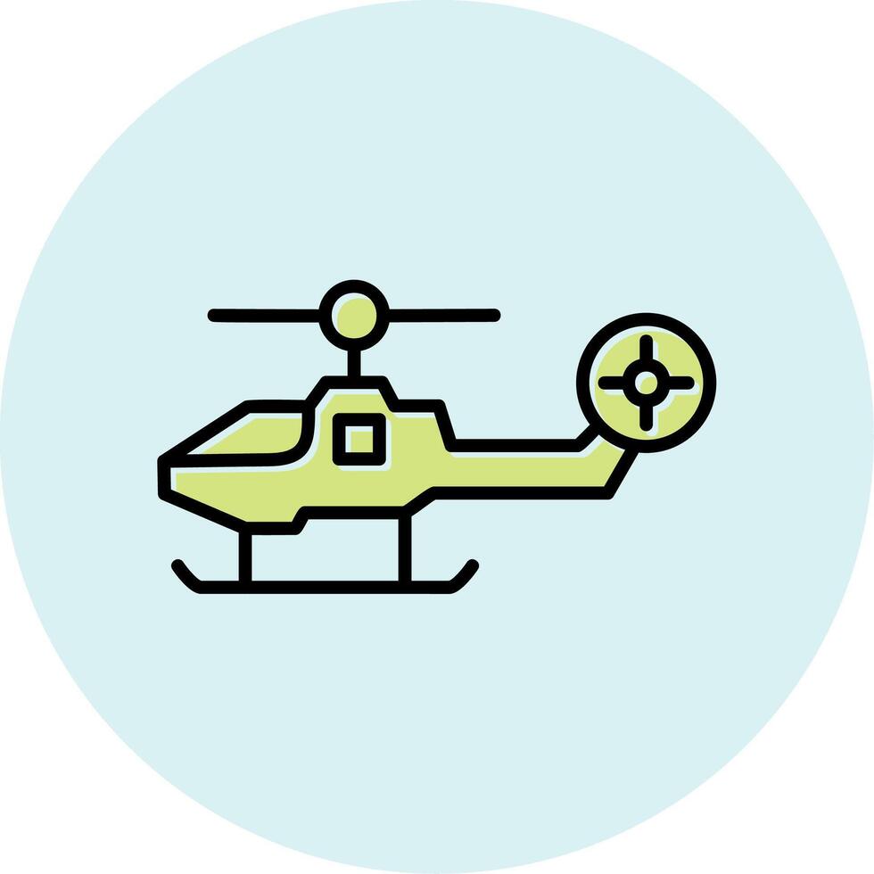 Fighter Helicopter Vector Icon