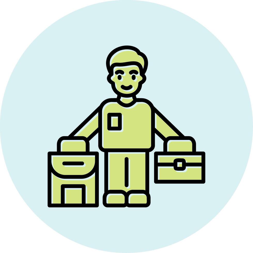 Refugee man Vector Icon
