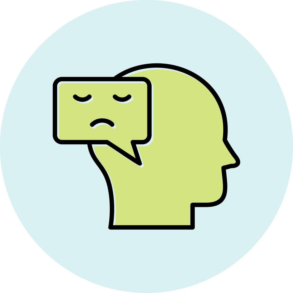 Negative Thinking Vector Icon