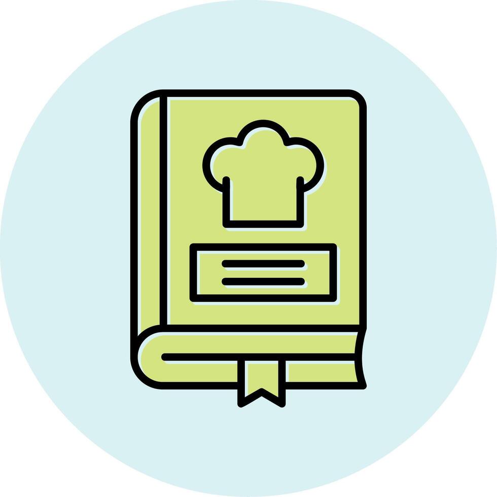 icono de vector de libro de recetas