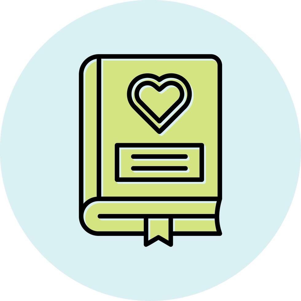 romance libro vector icono