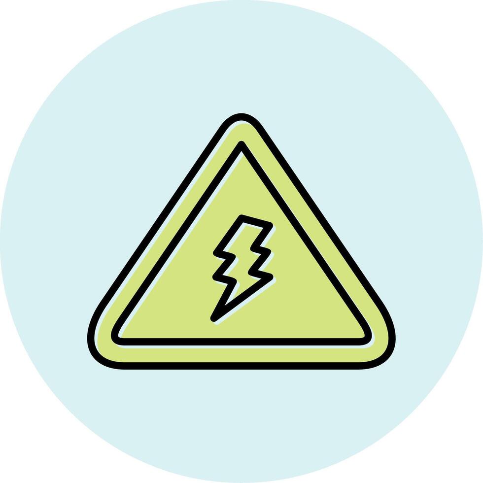 Electrical Danger Sign Vector Icon