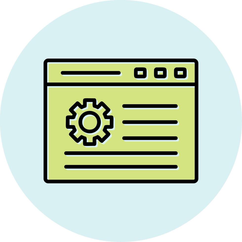 Webpage Setting Vector Icon