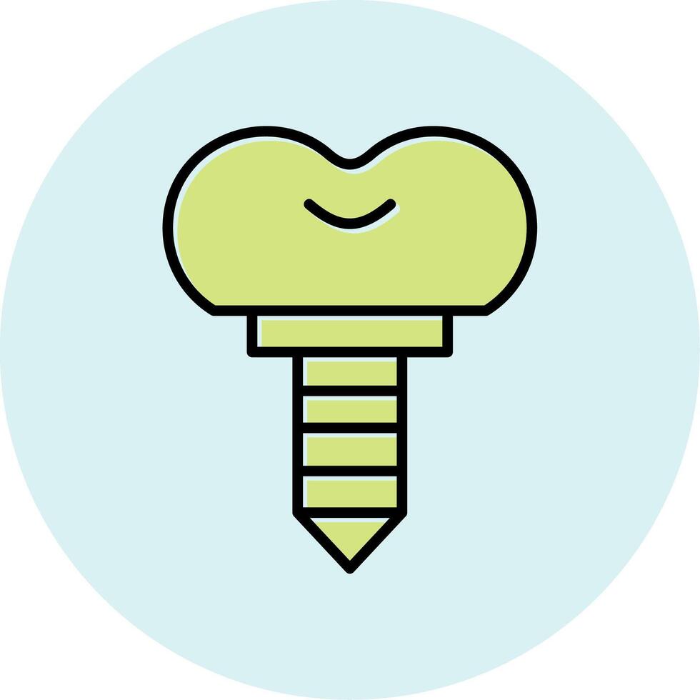 Dental Implant Vector Icon