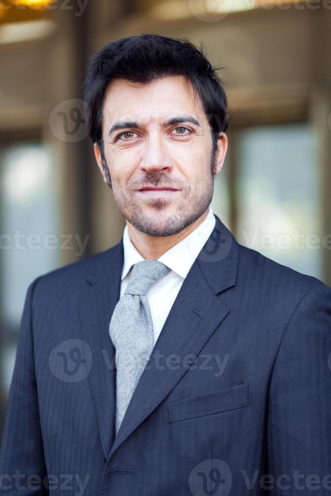 Handsome businessman portrait photo