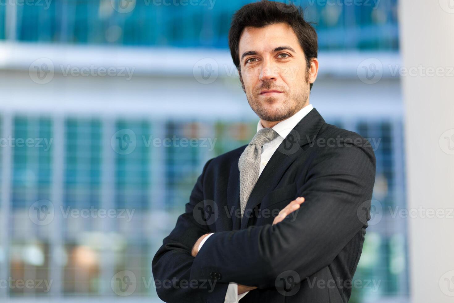 Handsome male manager portrait photo