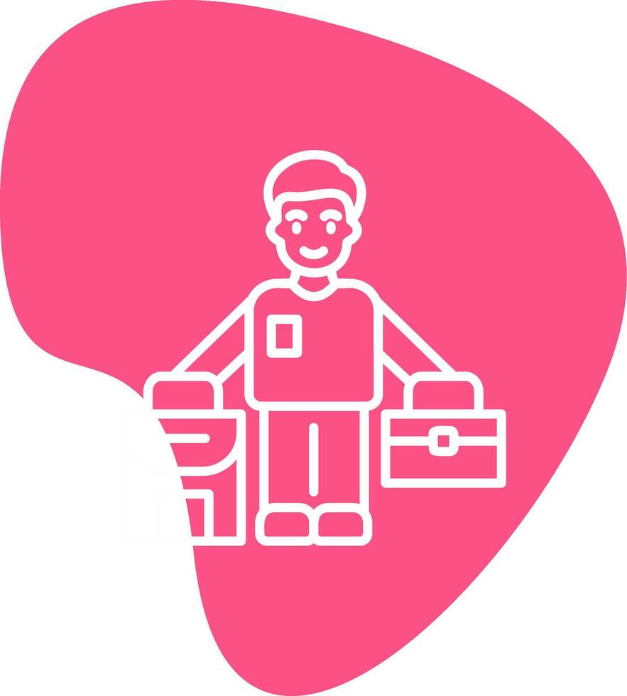 Refugee man Vector Icon