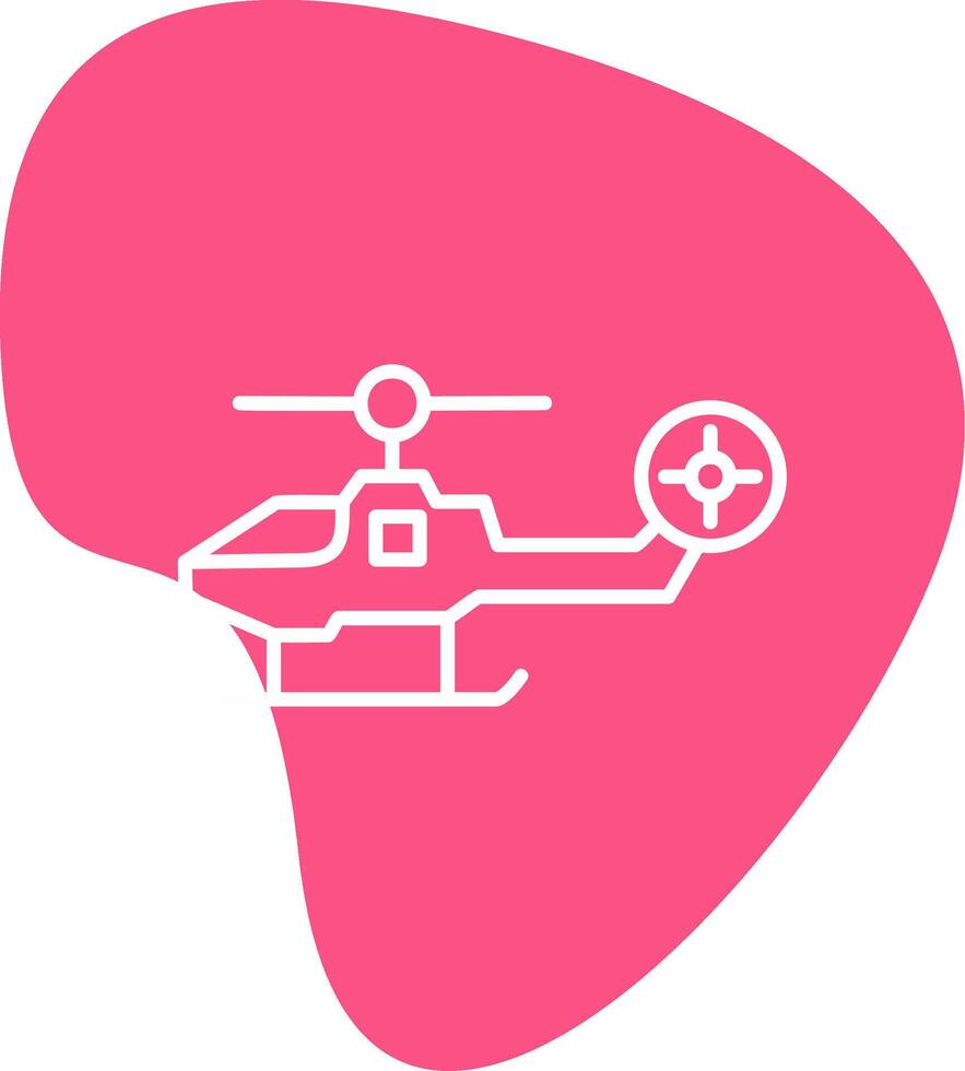 Fighter Helicopter Vector Icon