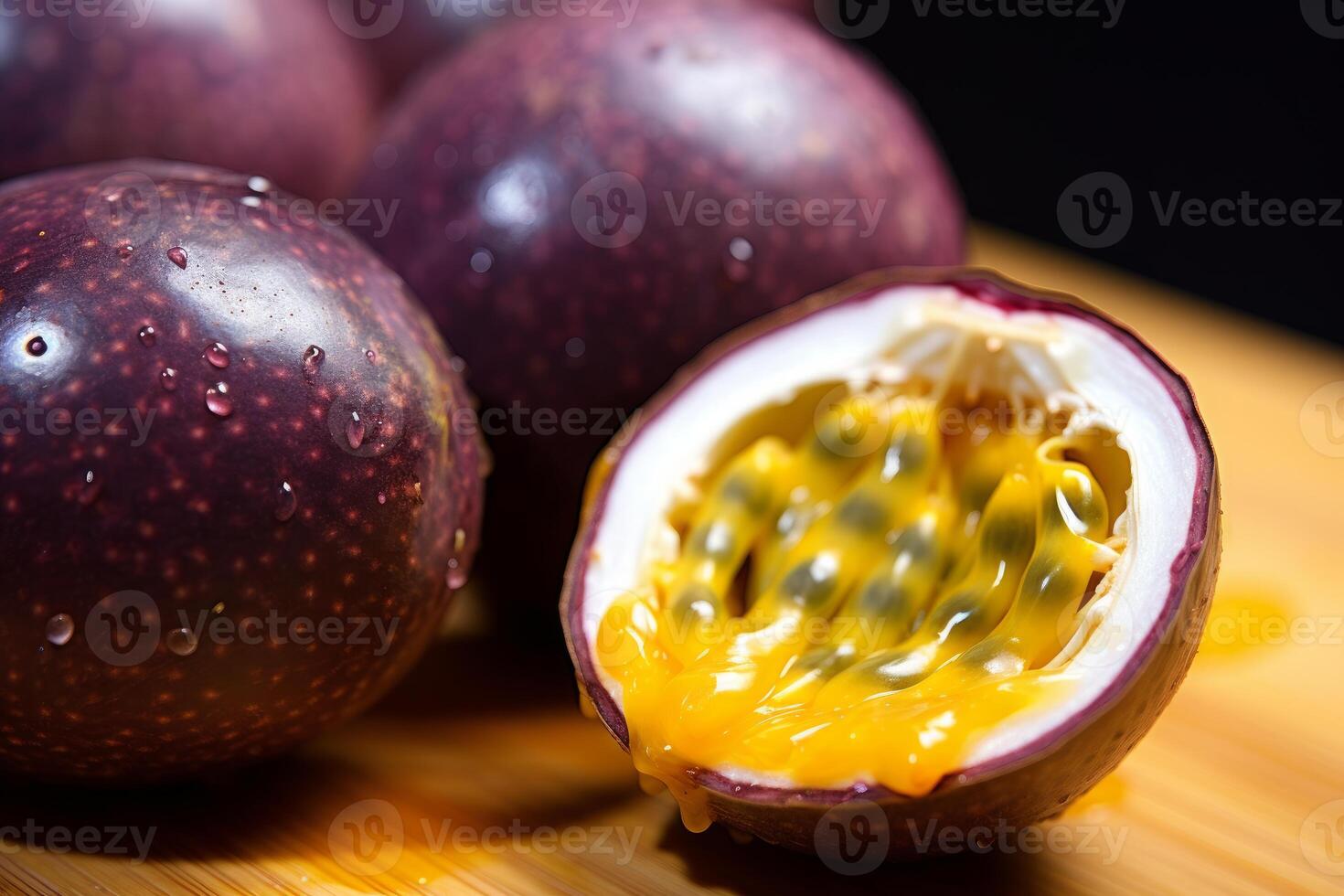 AI generated Passionfruit food. Generate Ai photo