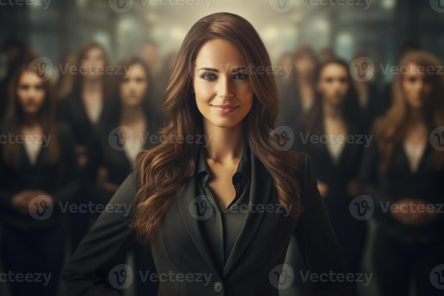 AI generated Determined Business woman. Generate Ai photo