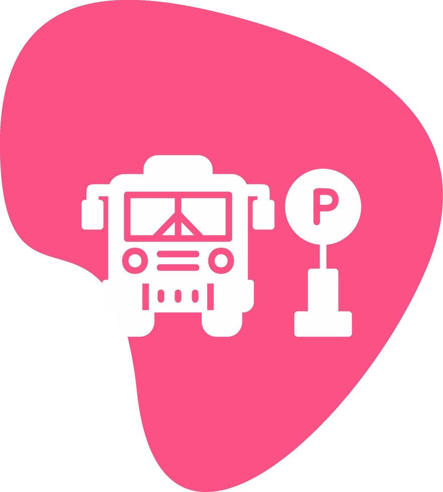 Bus Parking Vector Icon