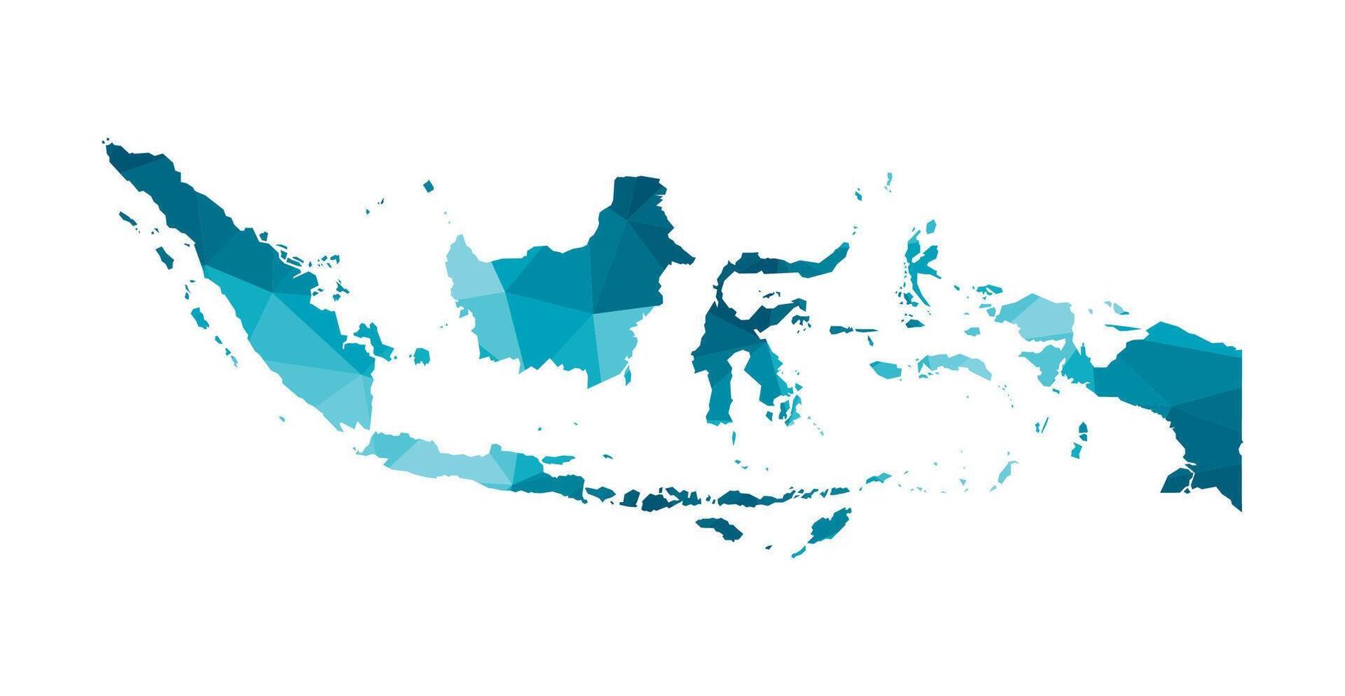 Vector isolated illustration of simplified administrative map of Indonesia. Borders and names of the provinces, regions. Grey silhouettes. White outline