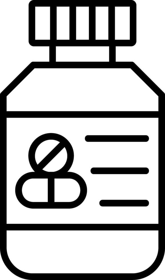 Pills Bottle Vector Icon