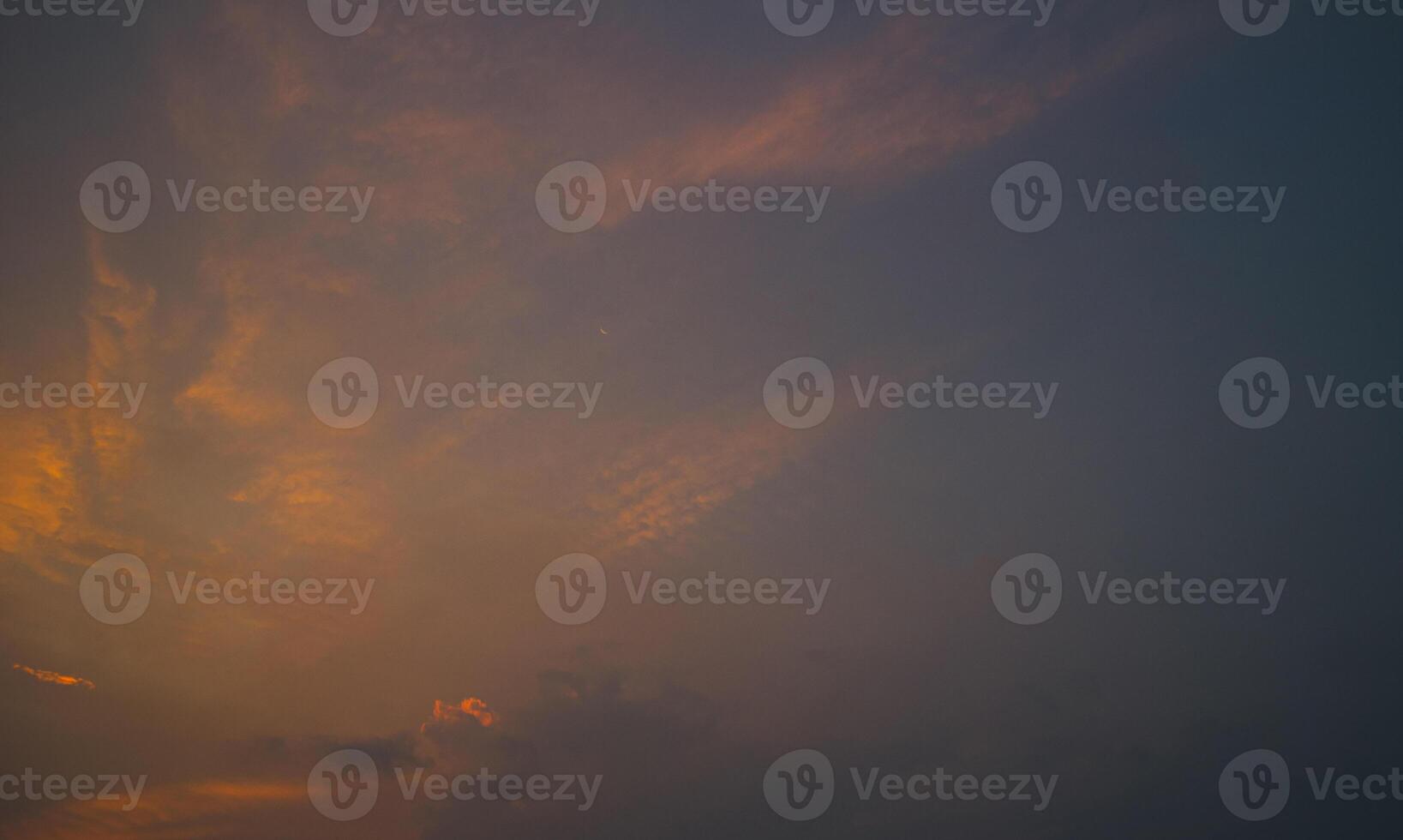 beautiful views of the sunset sky and sunrise sky with colorful clouds photo