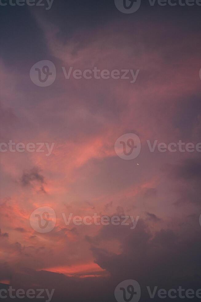 beautiful views of the sunset sky and sunrise sky with colorful clouds photo