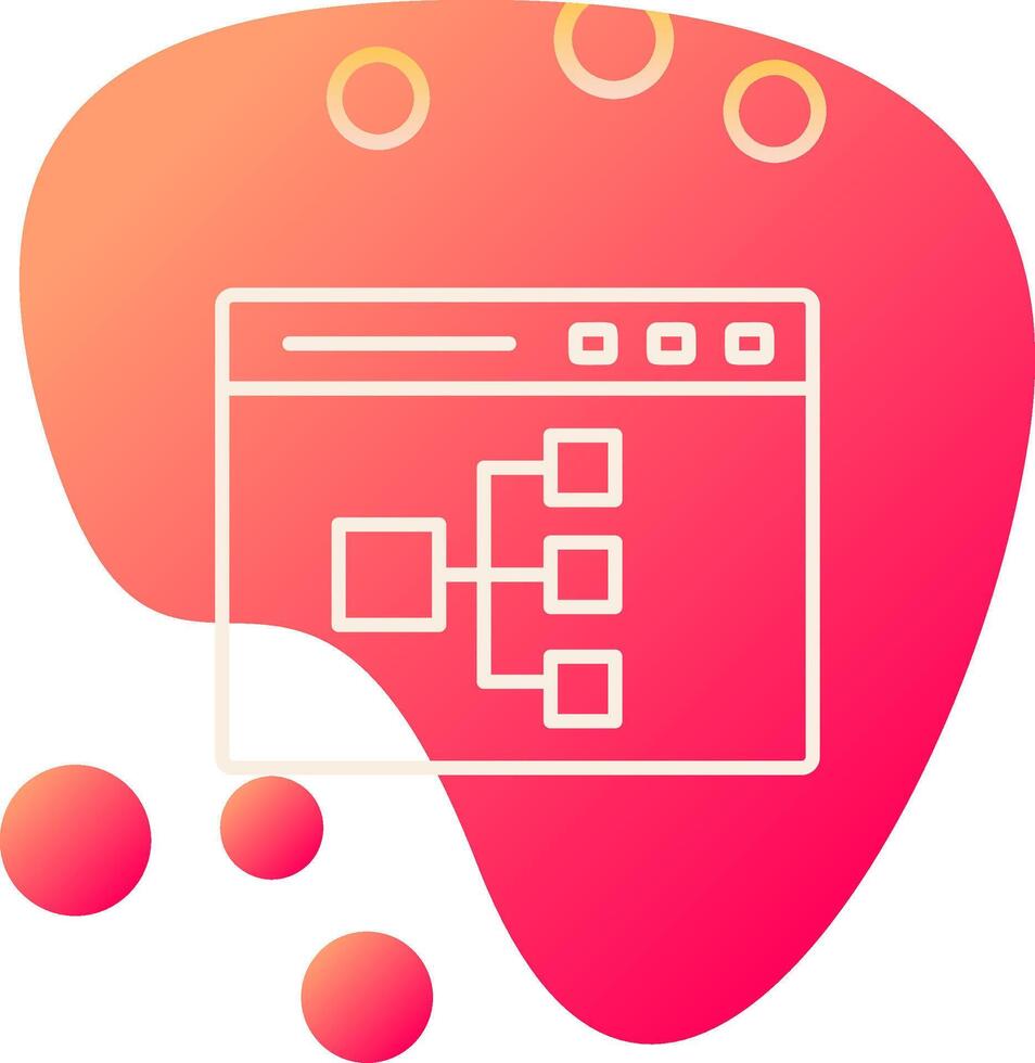 en línea diagrama de flujo vector icono