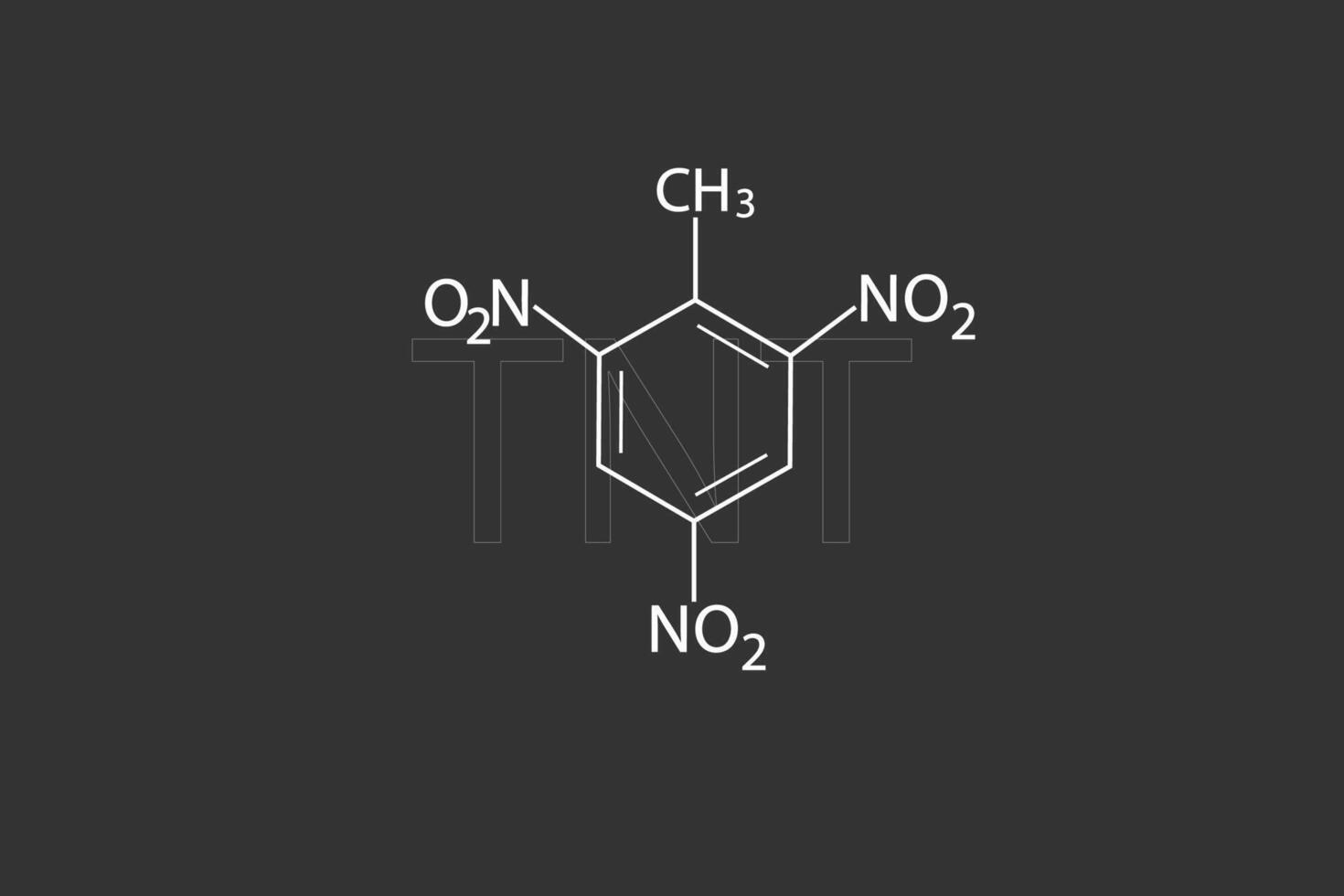 TNT molecular skeletal chemical formula vector