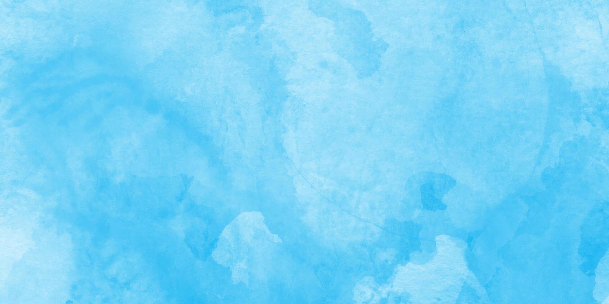 Soft sky blue paint aquarelle hand-painted watercolor background with watercolor stains, creative blue design with blue marble texture background used as cover, card, presentation and decoration. photo