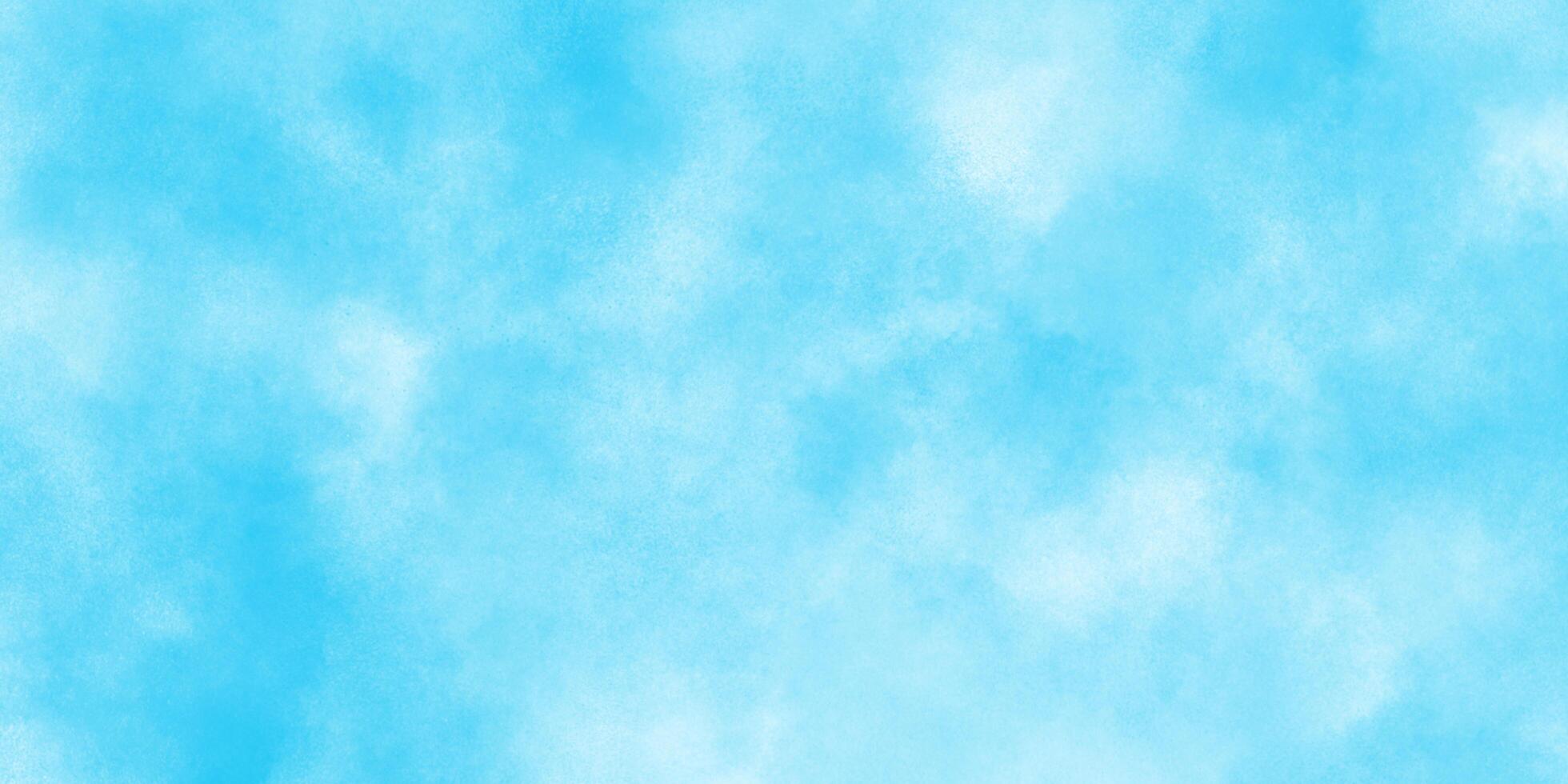 Abstract beautiful soft cloudy sky blue watercolor background with tiny clouds, painted mottled blue background with vintage blue paper texture, White Cloud and Blue Sky clouds, Turquoise texture. photo