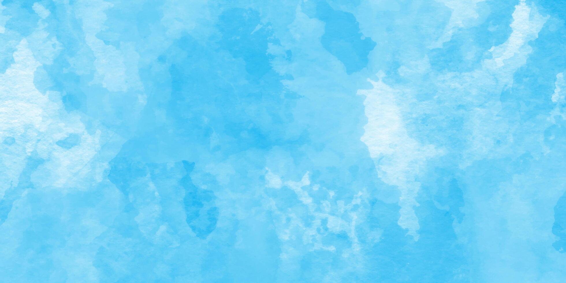 Soft sky blue paint aquarelle hand-painted watercolor background with watercolor stains, creative blue design with blue marble texture background used as cover, card, presentation and decoration. photo