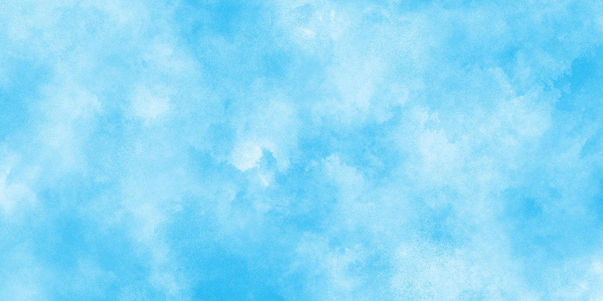 Abstract beautiful soft cloudy sky blue watercolor background with tiny clouds, painted mottled blue background with vintage blue paper texture, White Cloud and Blue Sky clouds, Turquoise texture. photo