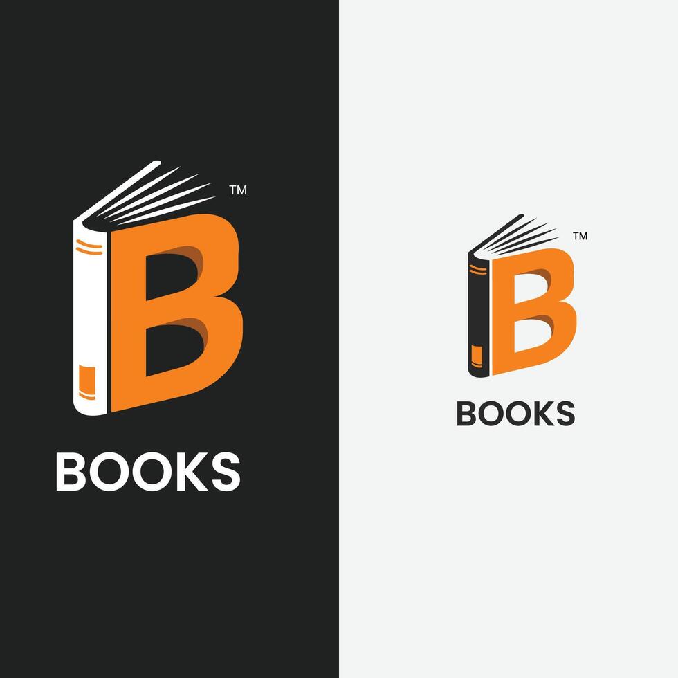 Open Book Logo Education Flat Vector logo design template