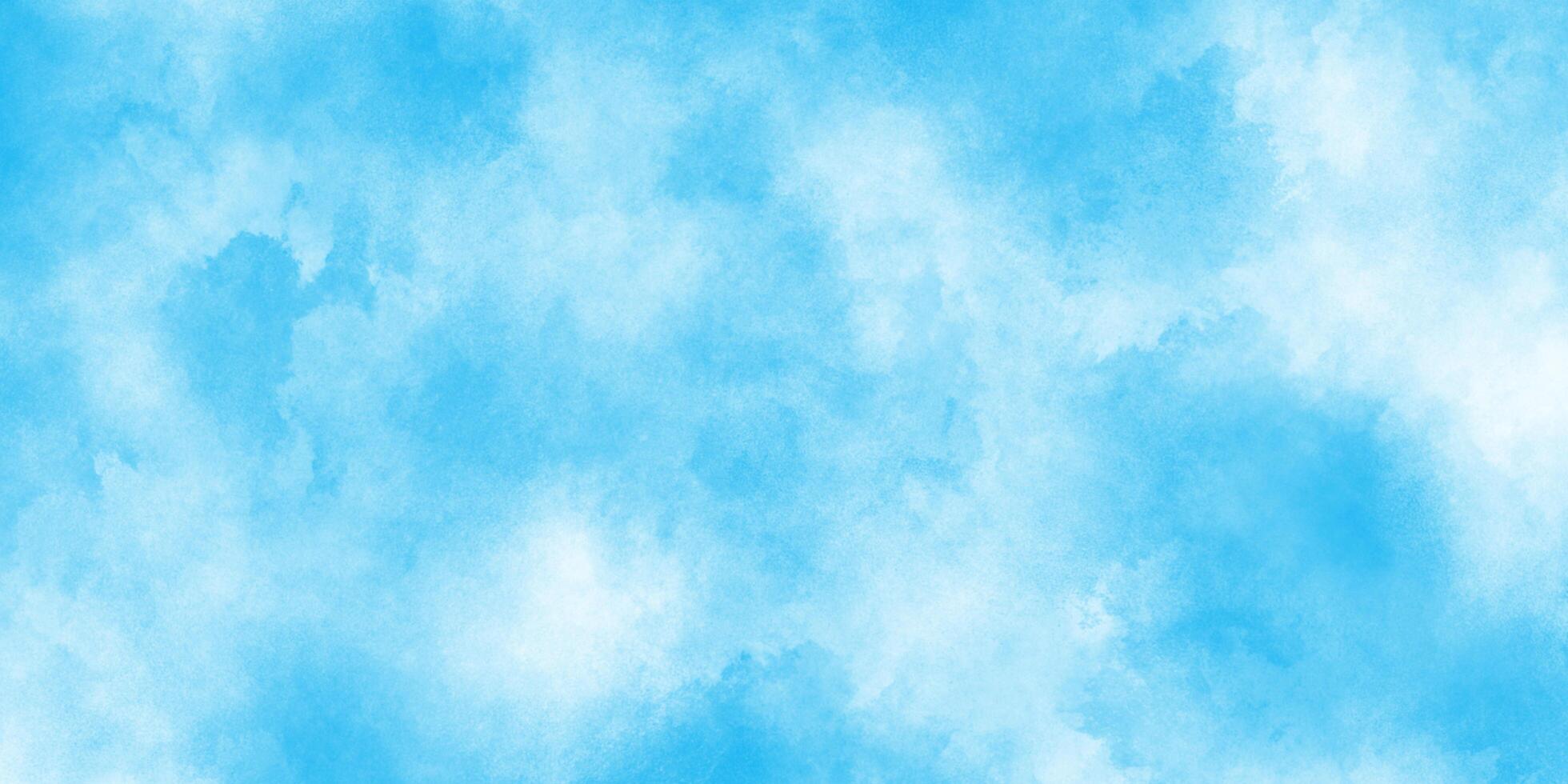 Abstract cloudy blue sky background with natural clouds, cloudy light blue watercolor background with various natural clouds and smoke. beautiful cloudy blue background for making any design. photo