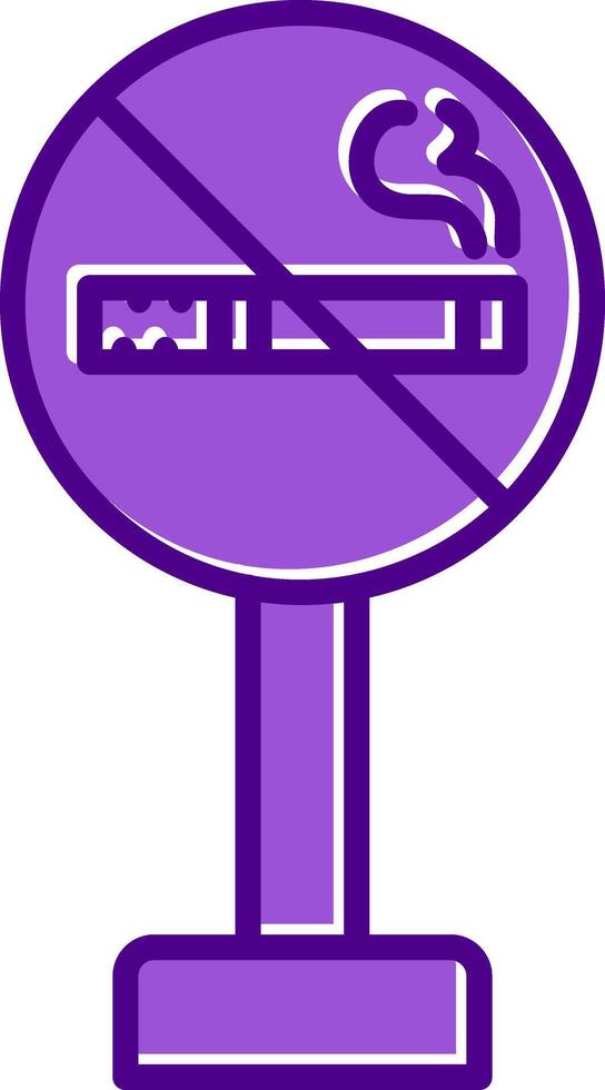 No Smoking Sign Board Vector Icon