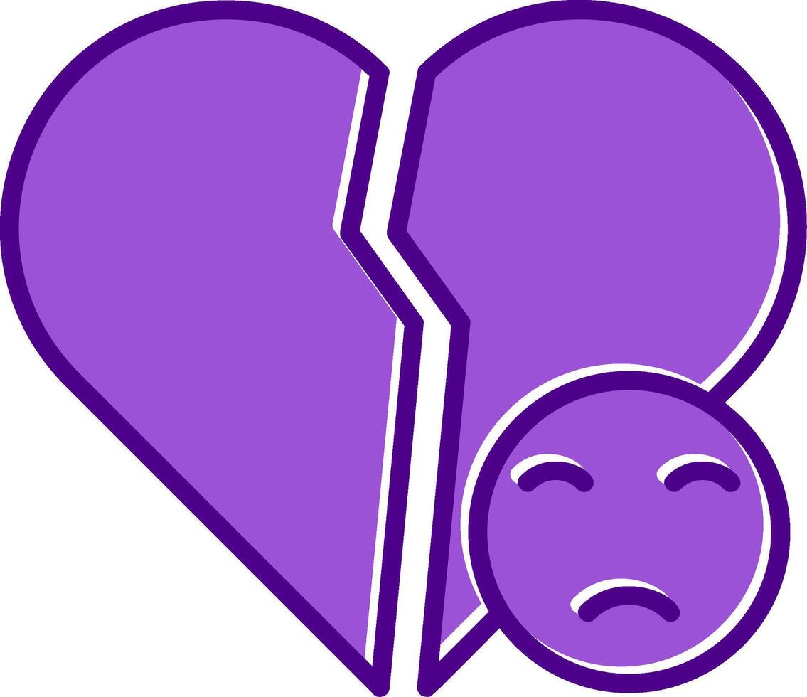 Broken Heart Vector Icon