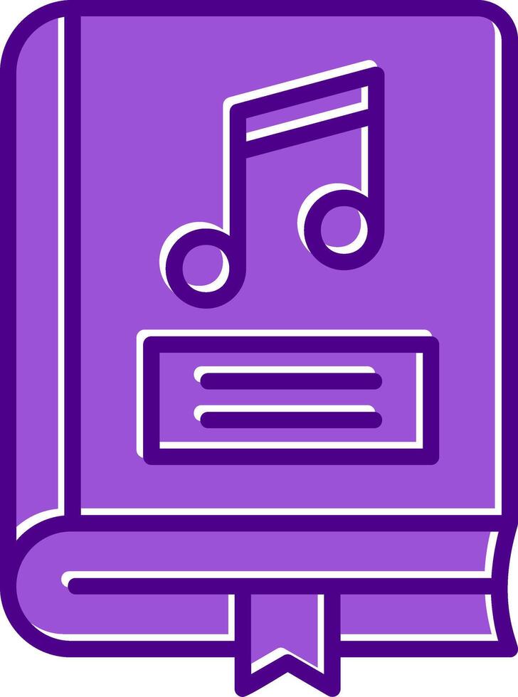 icono de vector de libro de música