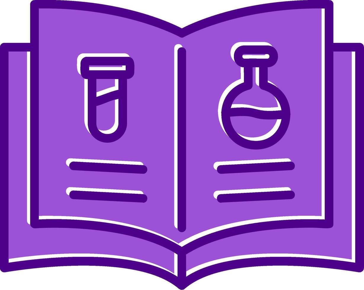 Ciencias libro vector icono