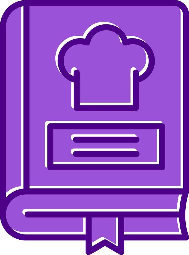 icono de vector de libro de recetas