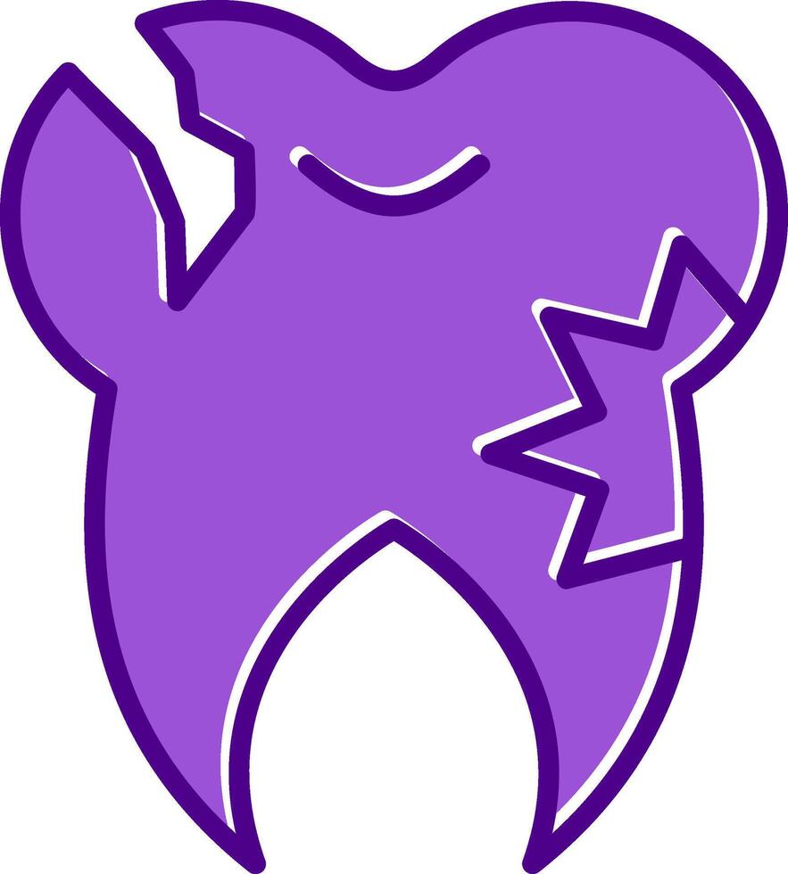 Caries Tooth Vector Icon