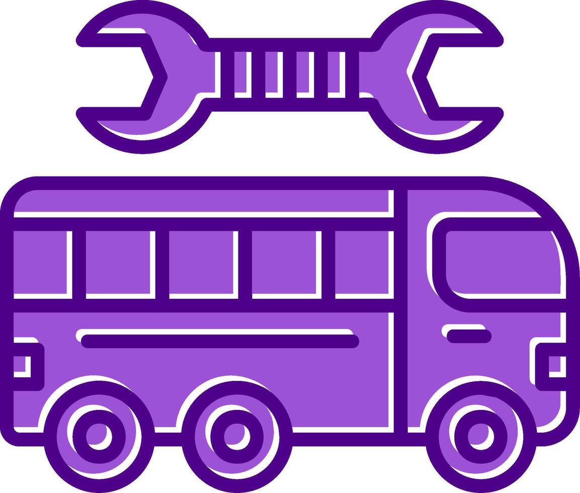 Repairing Bus Vector Icon